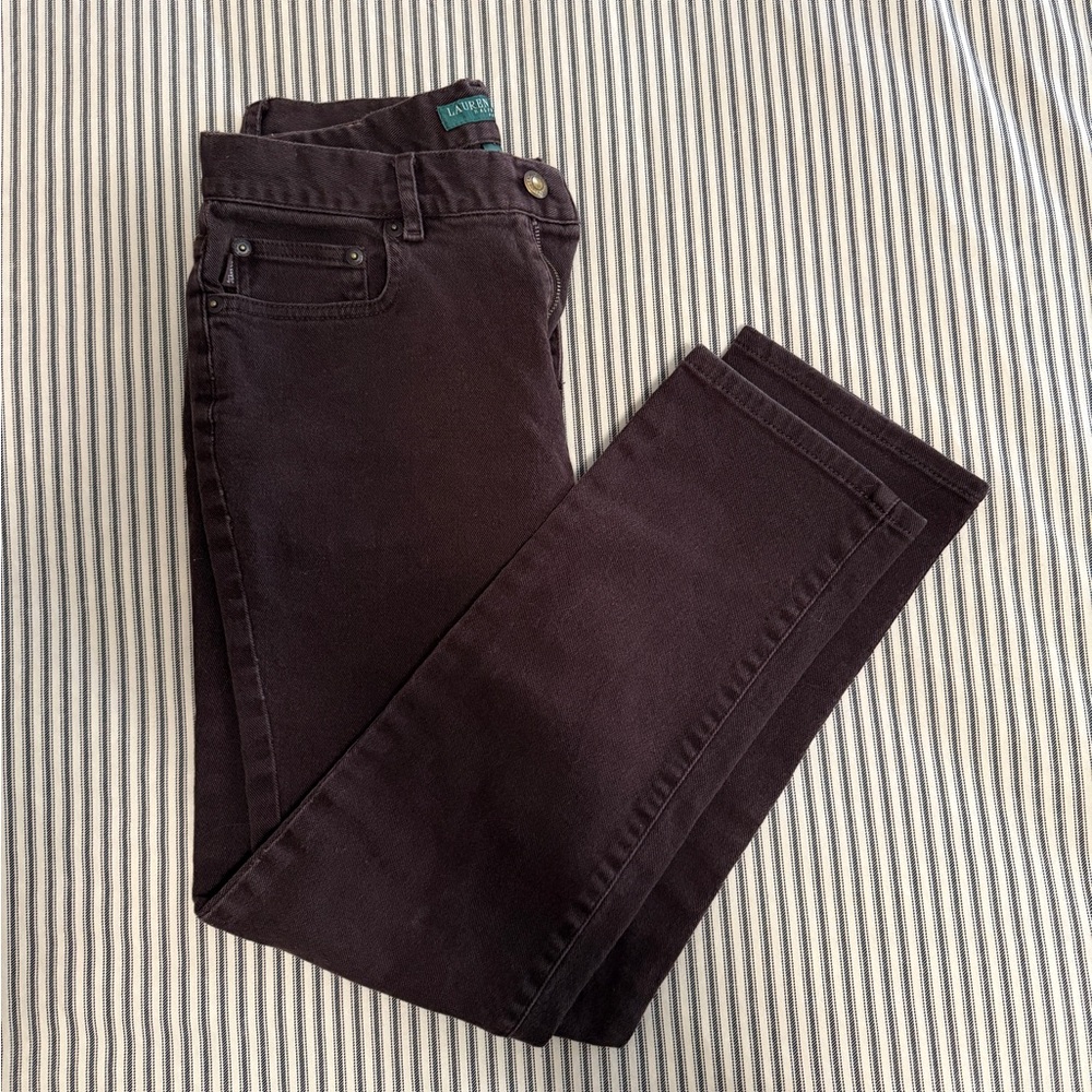 Lauren Ralph Lauren Brown High-Waisted Jeans